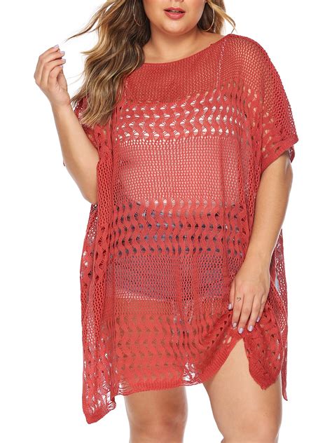 Uniexcosm Women's Plus Beach Cover-ups Bathing Suit Swimwear Swimsuit ...