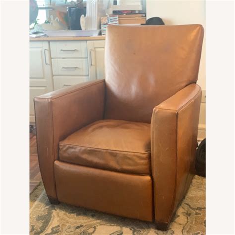 Crate & Barrel Leather Recliner Chair - AptDeco