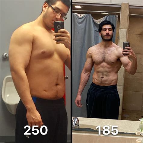 M/27/6'2 [250-185=65] (4 years) No knowledge of dieting on the left. I ...