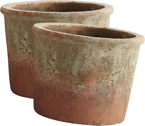 Amazon.com: Needzo Rustic Terra-Cotta Large Flower Pot, for Indoor and ...