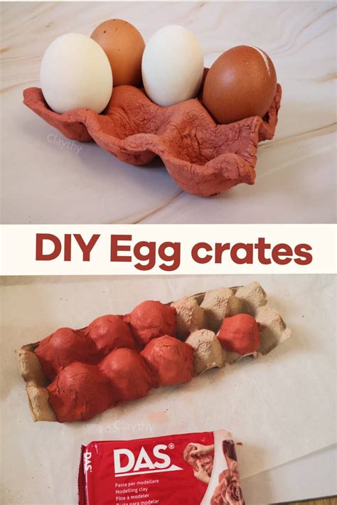 Diy egg tray/egg crates by Air dry clay | Egg crates, Egg holder diy ...