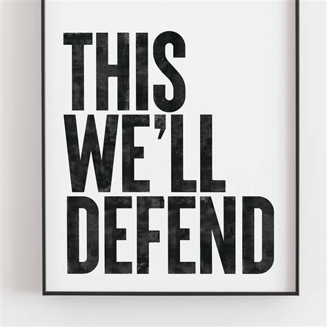 US Army Motto Print. This We'll Defend. Patriotic Decor Poster. July ...