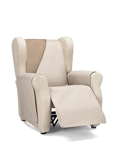 Copripoltrona Relax 4 Pezzi Elasticizzato - Universale Per Poltrone Reclinabili, Antiscivolo, Lavabile (Colore Arancione)