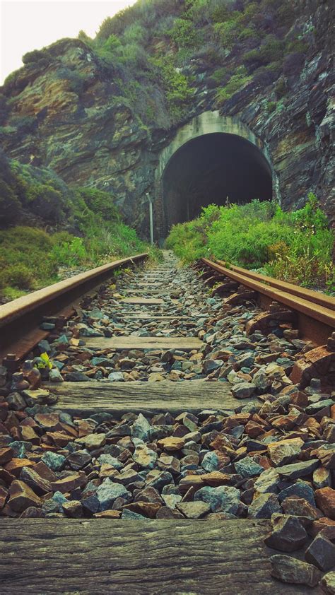 Abandoned train tracks in Wilderness, South Africa. [2304x4096] : r ...