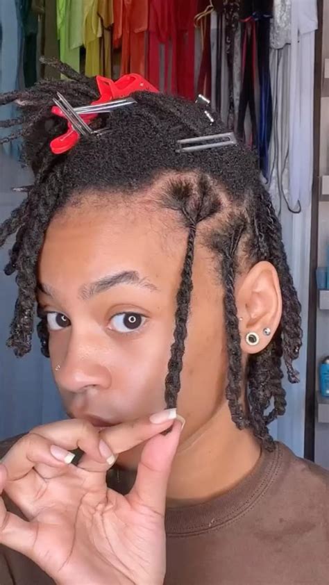 four strand twists on my microlocs 🍀 | Short locs hairstyles, Locs ...