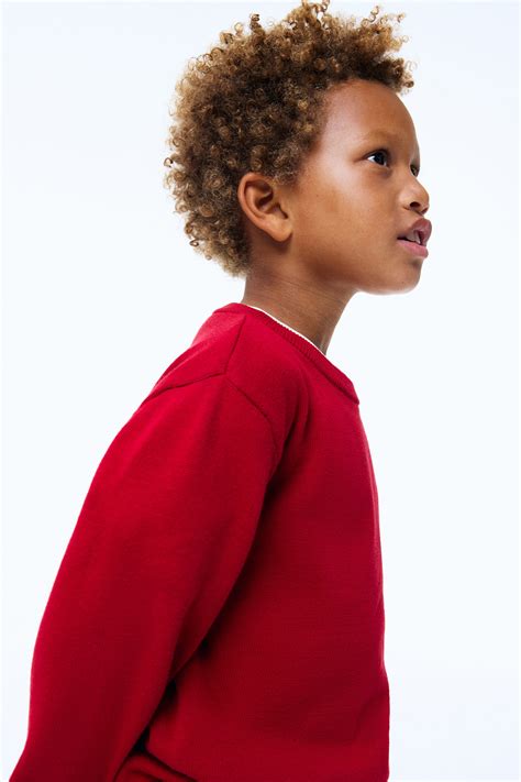 Cotton jumper - Red - Kids | H&M GB