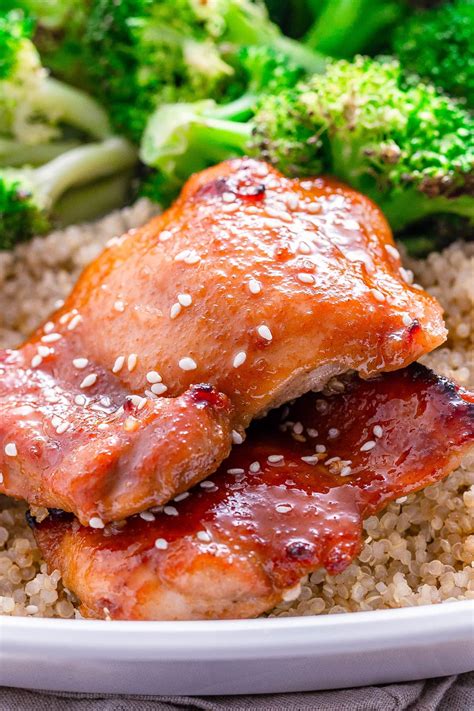 Baked Honey Ginger Chicken Thighs - Meal Prep - One Clever Chef