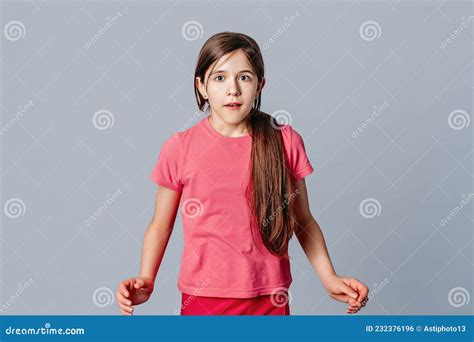 Portrait of Impressed and Intrigued Attractive Emotive Young Girl ...