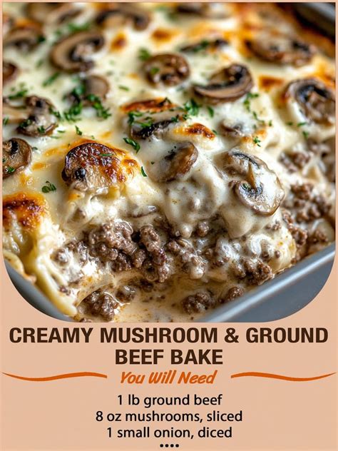 Best 13 Creamy Mushroom & Ground Beef Bake – Artofit