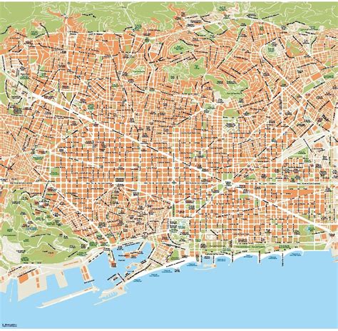 Printable Map Of Barcelona Spain