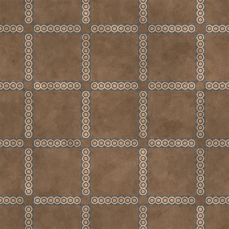Stylized Brown Floor Tiles PBR Texture