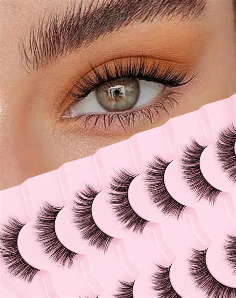 Amazon.com: Natural Lashes Mink Natural Eyelashes False Eyelashes ...
