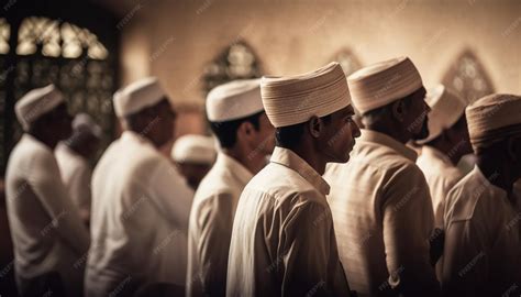 Premium AI Image | Men in turbans standing praying to God generated by AI