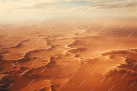 Premium Photo | Vast Desert Horizons Captivating Aerial Photography in ...