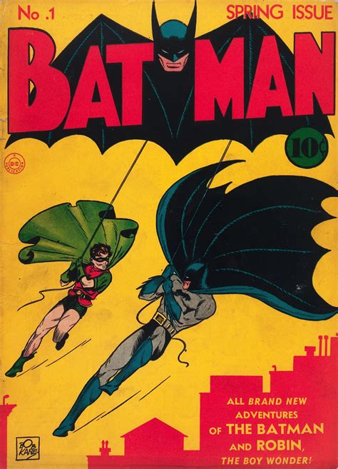 Batman #1 | cover art by Bob Kane and Jerry Robinson | via http ...