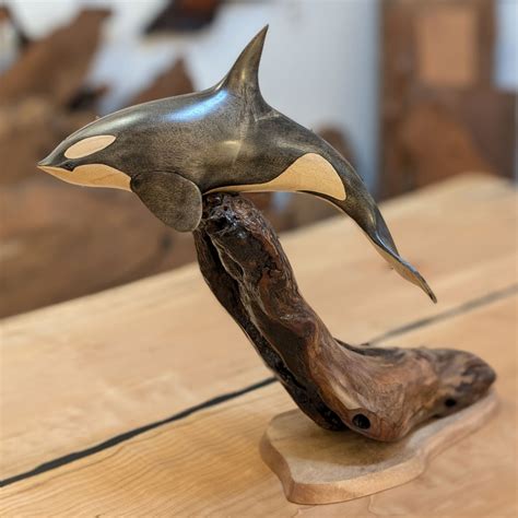 Myrtlewood Orca, 18 x 15 x 7 - Forest Gems Gallery
