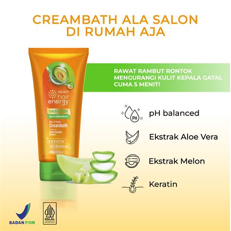 Makarizo Hair Energy Fibertherapy Hair & Scalp Creambath Aloe & Melon Extract Tube 200 mL ...