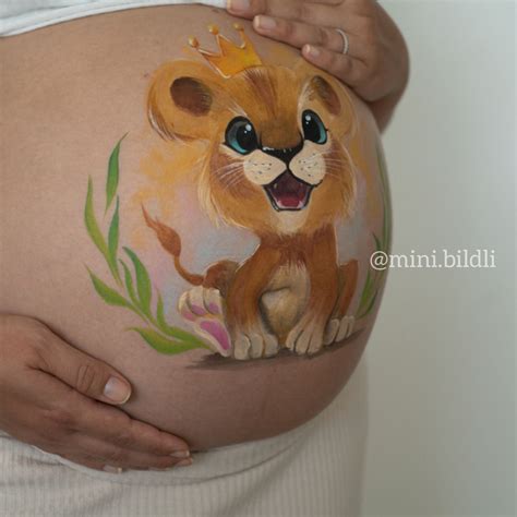 Belly painting de Bebe Leon por Carla Grillo | Belly painting, Pregnant ...