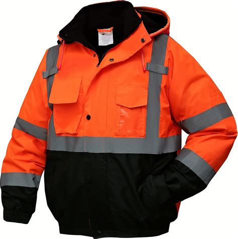 SKSAFETY Hi Vis Work Jacket for Men - Reflective Freezer Safety Jacket ...