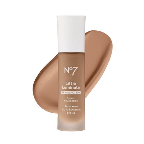 Amazon.com : No7 Lift & Luminate Triple Action Serum Foundation - Tawny ...