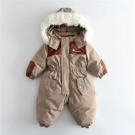 Hicidod Snowsuit Jumpsuits for Toddler Boys Girls Fleece Lined Winter ...