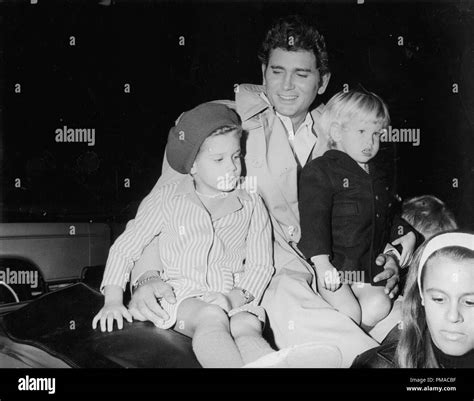 Michael Landon with wife Lynn and children at the Hollywood Christmas ...
