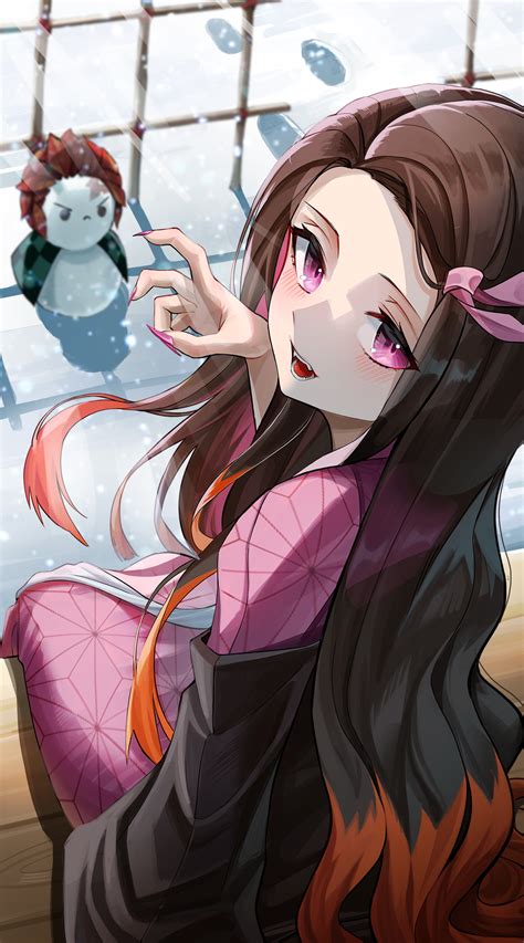 kamado nezuko and kamado tanjirou (kimetsu no yaiba) drawn by jsih ...