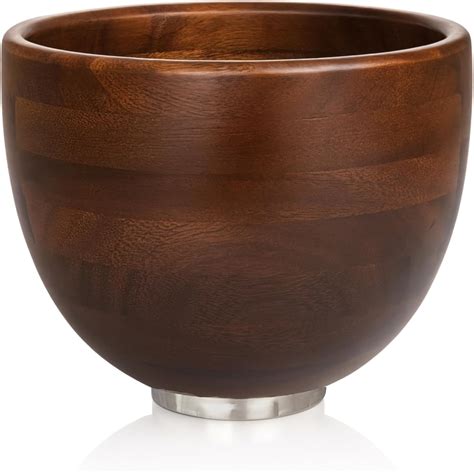 Amazon.com: Premium Walnut Wood Mixing Bowl Compatible with KitchenAid ...