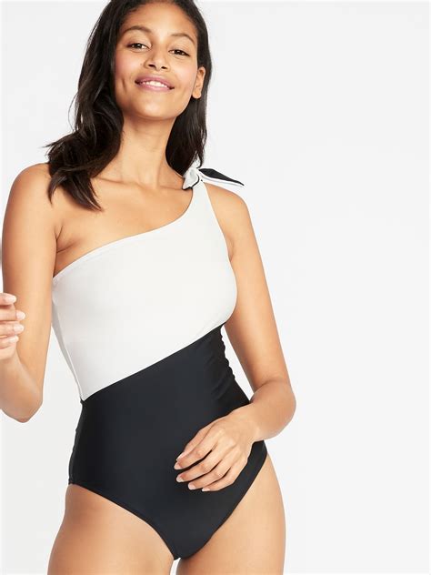 women's color block one piece swimsuit - Kattie Milburn