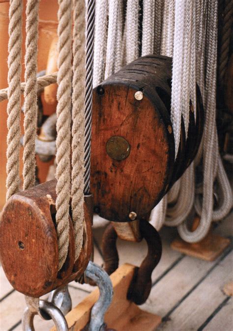 Nautical Storage with Ropes and Pulleys