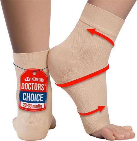 Amazon.com: KEMFORD Ankle Compression Sleeve - Plantar Fasciitis Braces - Open Toe Compression ...