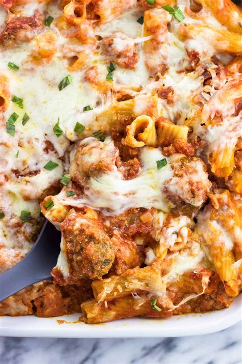 Baked Ziti With Meatballs Without Ricotta - All About Baked Thing Recipe
