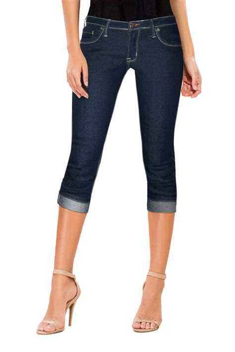 Women's Perfectly Shaping Stretchy Denim Capri - Walmart.com