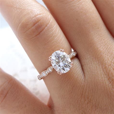 Oval Engagement Rings Rose Gold