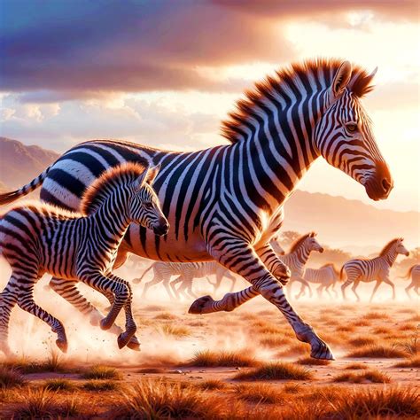 Download Zebra, Herd Of Zebras, Gallop. Royalty-Free Stock Illustration ...