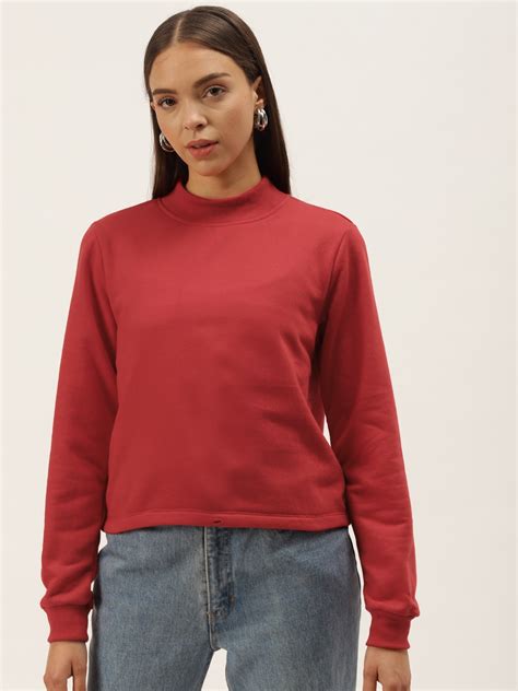 Buy Belle Fille Women Red Sweatshirt - Sweatshirts for Women 15979580 ...