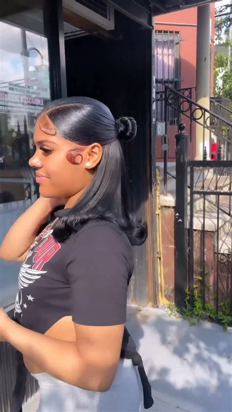 𝗽𝗼𝗻𝘆𝘁𝗮𝗶𝗹 | Sleek ponytail hairstyles, Hair ponytail styles, Quick weave ...