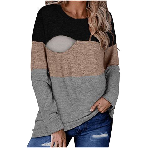 aoksee Maternity Summer Clothes Ladies Fashion Solid Color Long Sleeve ...