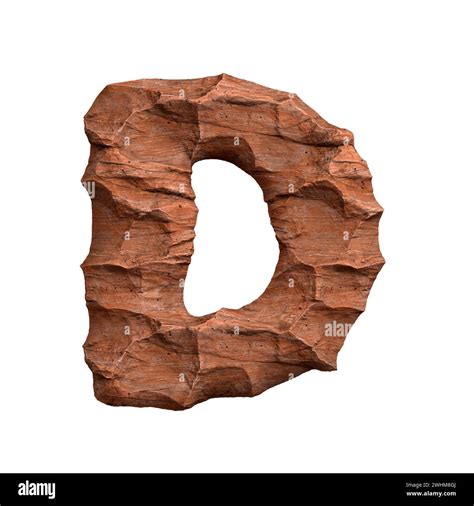 Desert sandstone letter D - Capital 3d red rock font - suitable for ...