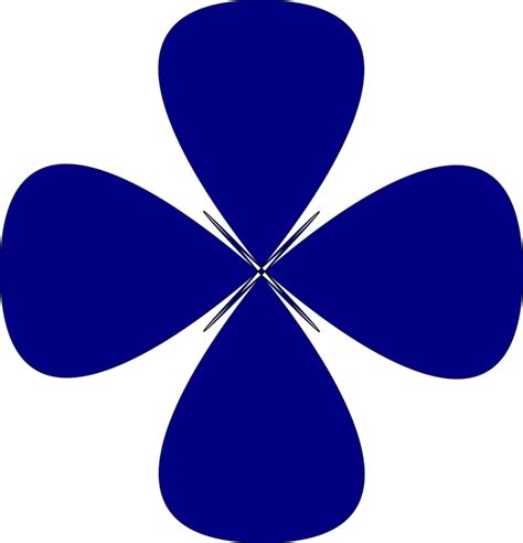 Blue Rounded Star Flower Design Svg File - Star Flower Png Clipart ...