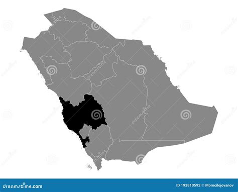 Location Map Of Mecca Region Vector Illustration | CartoonDealer.com #193810592