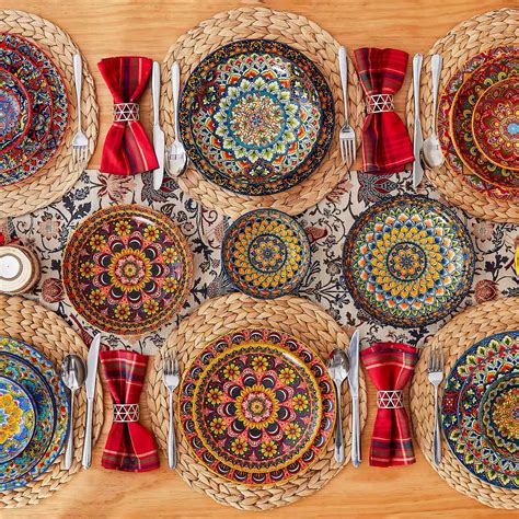 Lumi 24-Piece Bohemian Dinnerware Set | Service for 6