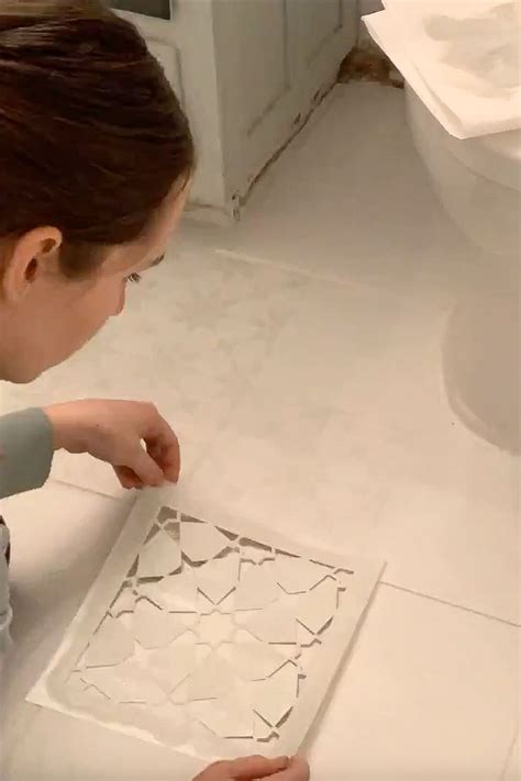 Painting Bathroom Floor Tiles on a Budget | Crystel Montenegro Home