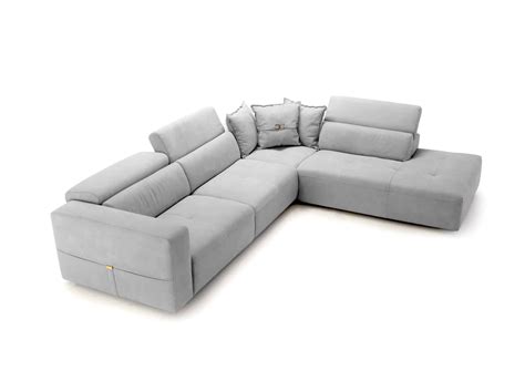 Collezioni Grande Italian Light Grey Sectional Sofa - KFROOMS