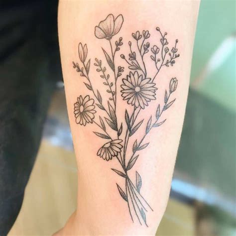 Aster flower tattoo meaning - Calaverastattoos.com