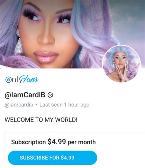 OnlyFans ønsker velkommen til Cardi B som nå har konto