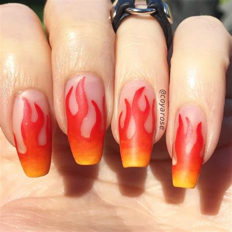 Flame Nails Art