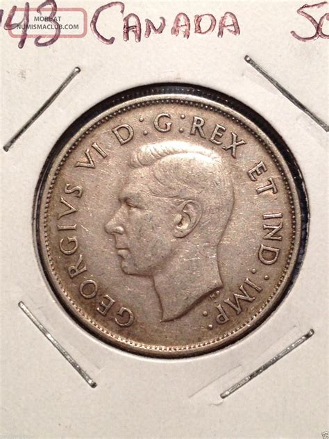 1943 Canada Fifty Cent Silver Coin