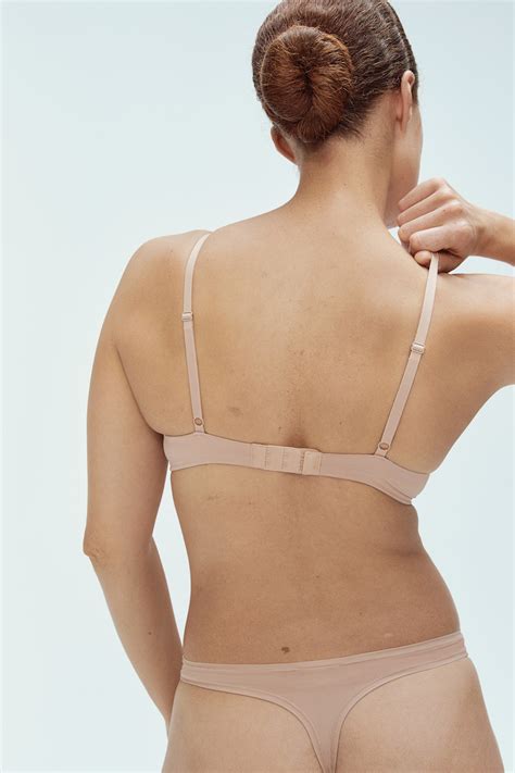 Women's Beige Microfiber Super Push-up Bra | H&M CA