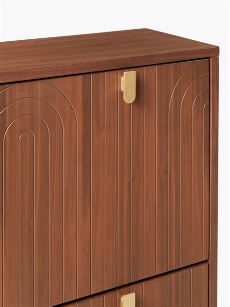 John Lewis Harvard Tall Shoe Storage Unit, Walnut | Home Living Warehouse